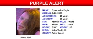Purple Alert - Cassandra Eagle - Lake Worth Beach