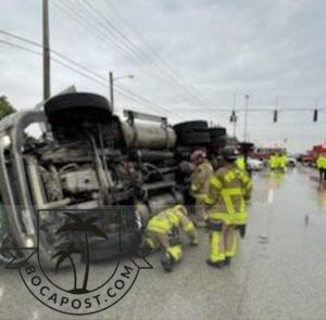 Overturned Truck, Traffic Issues On 441