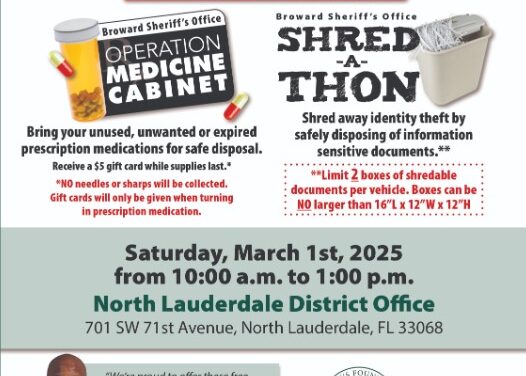 Operation Medicine Cabinet And  Shred-A-Thon Event In North Lauderdale