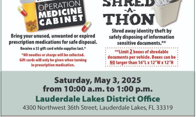 Operation Medicine Cabinet And  Shred-A-Thon Event In Lauderdale Lakes