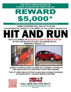 Bso Deerfield Beach Traffic Unit Detectives Investigate Hit-And-Run Crash - Boca Post
