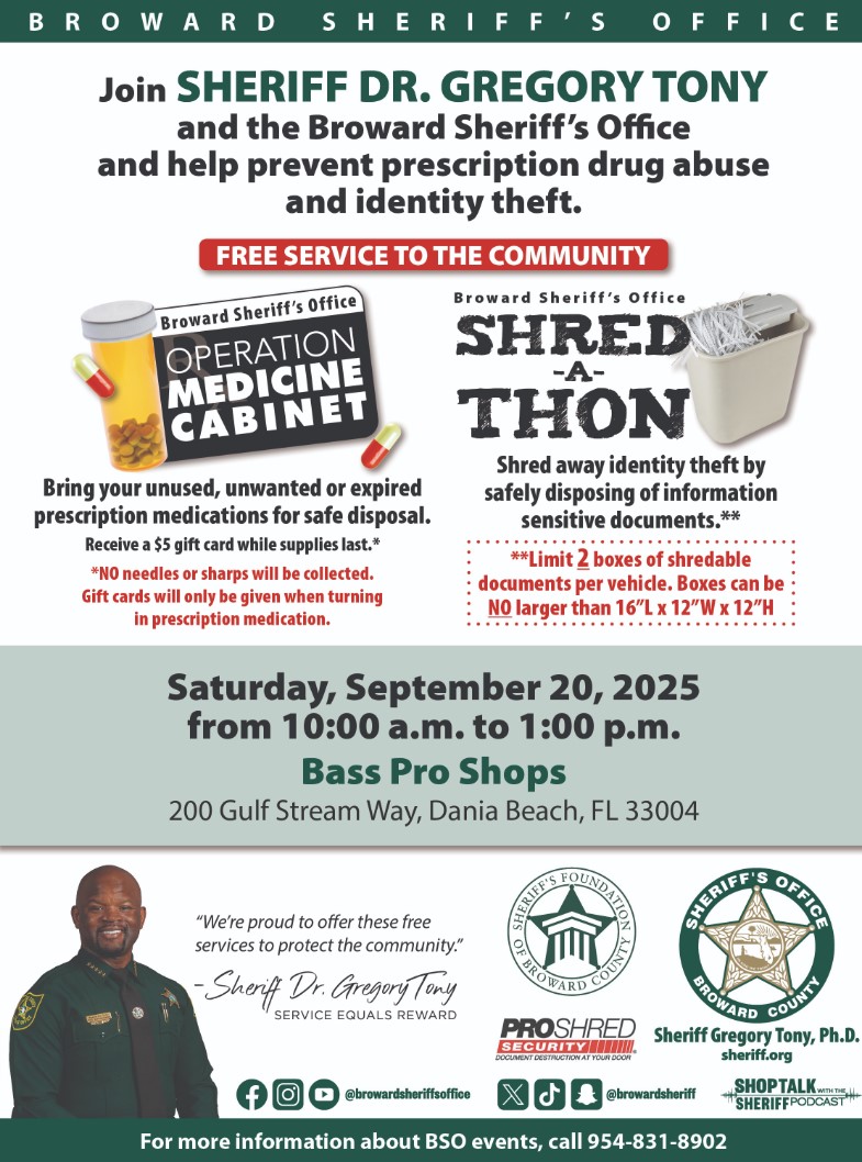 Operation Medicine Cabinet And Shred-A-Thon Event In Dania Beach - Boca Post