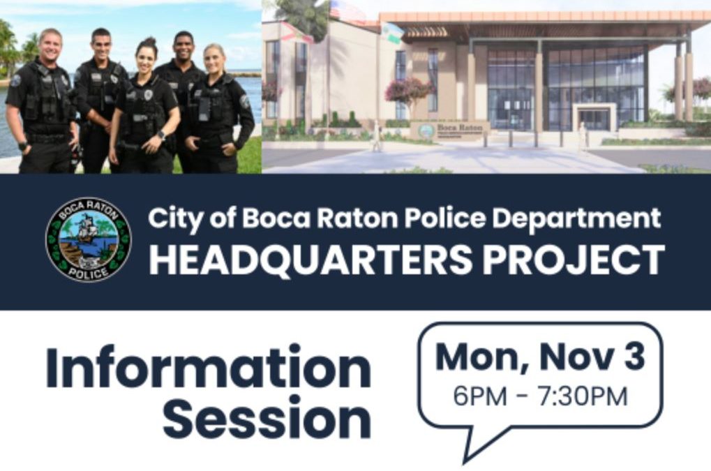 Boca Raton to Host Public Info Session on $175M Police HQ Bond Proposal Monday