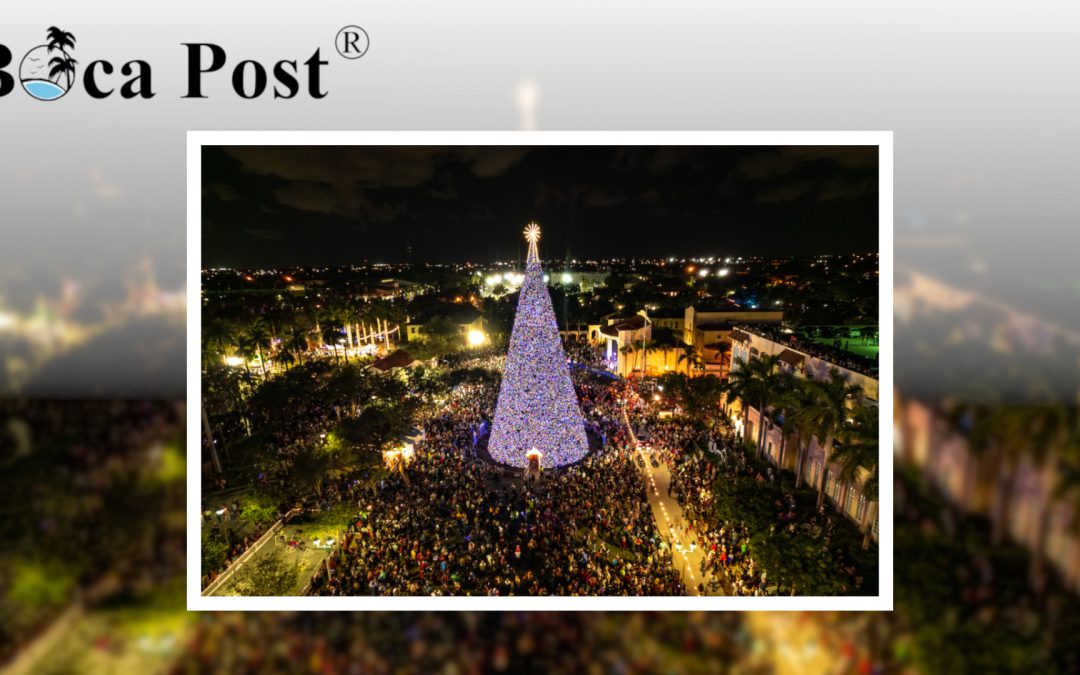 Delray Beach’s 100-Foot Christmas Tree Takes Shape Ahead of December Lighting