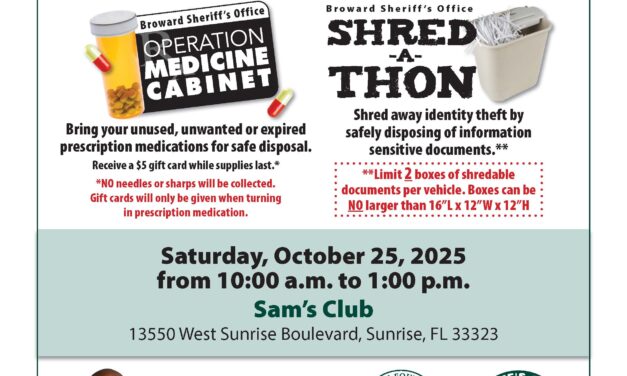 Bso Operation Medicine Cabinet And Shred-A-Thon Event In Sunrise