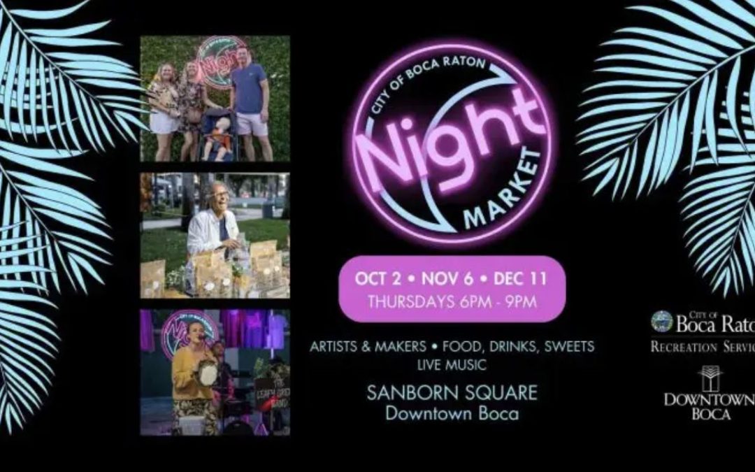 TONIGHT: Boca Raton’s Night Market Returns to Sanborn Square with Food, Art, and Live Music