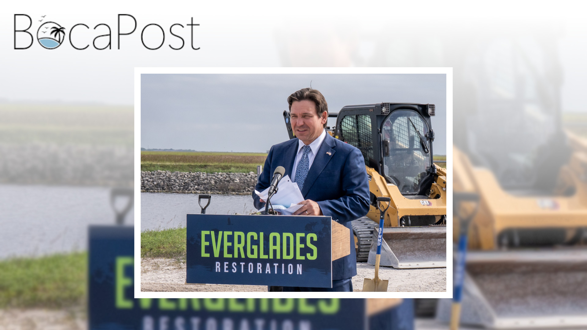 Desantis Breaks Ground On Massive Everglades Pump Station In Western Palm Beach County