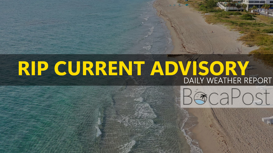 Breezy, Cloudy Tuesday In Boca With Spotty Showers And Rip Current Alert