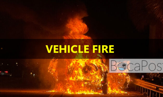 Vehicle Fire Reported Before Dawn on I-95 Near Linton Boulevard