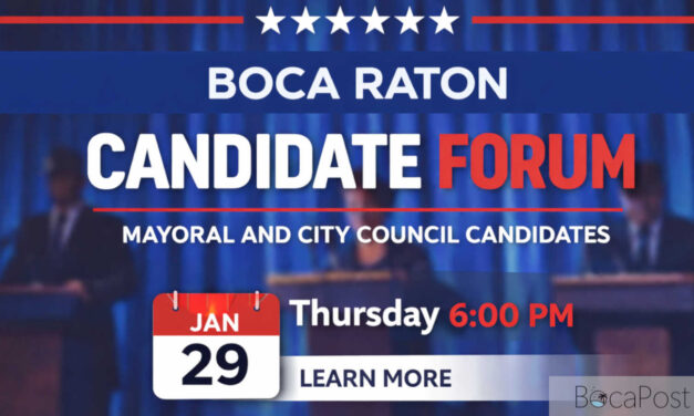 Boca Raton Mayoral and City Council Candidates Take the Stage Jan. 29