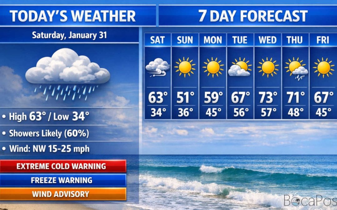Dangerous Cold, Gale Winds Hit Boca As Arctic Air Slams South Florida