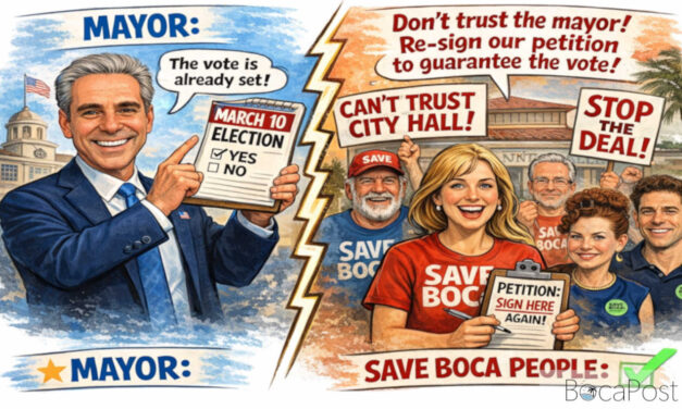 Mayor, Save Boca Clash Over Petition Push as March 10 Downtown Campus Vote Nears