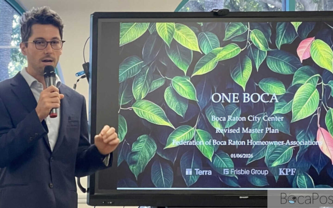 Frisbie Faces Homeowner Questions On One Boca Downtown City Hall Redevelopment Plan