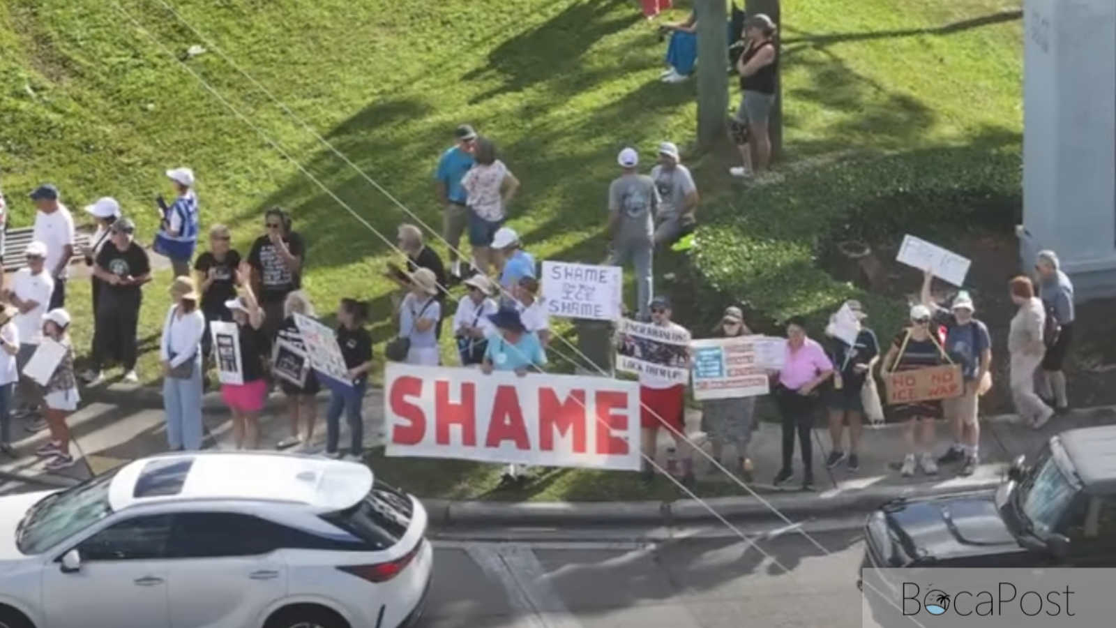 Update -Protest Draws Crowd Outside Boca Raton Home Depot