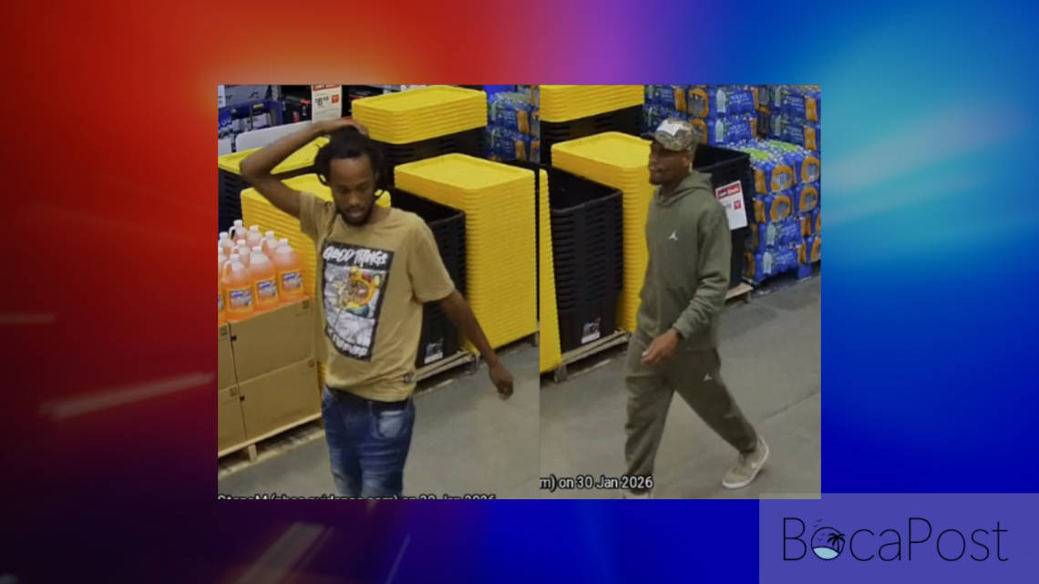 Detectives Seek Two Men Accused of Stealing Chainsaws From West Palm Beach Lowe’s
