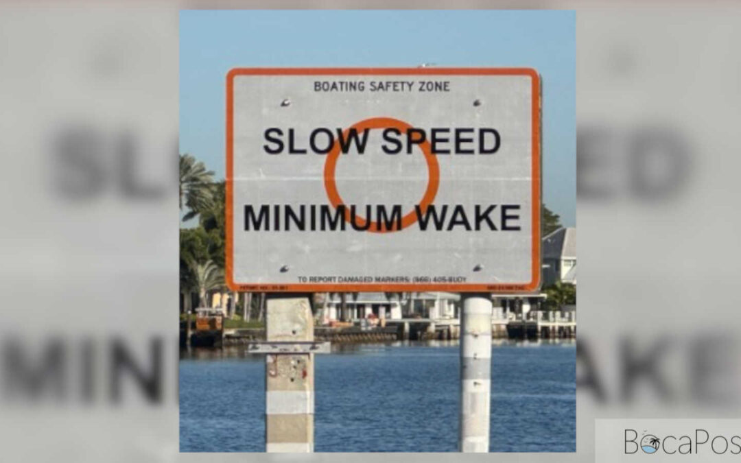 New Minimum-Wake Zone Posted Between Oakland Park, Sunrise Bridges