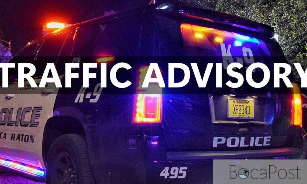 Southbound Lanes Closed at Military Trail and Northwest 19th Street in Boca Raton After Crash