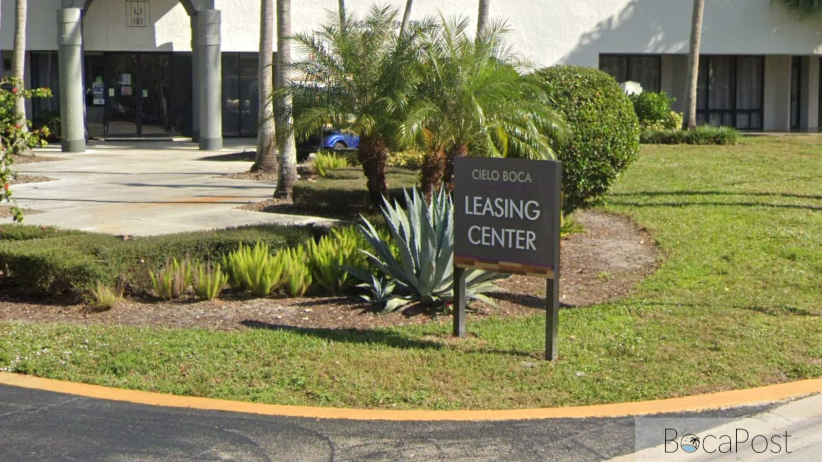 Exterior of a West Boca apartment building at 10147 Boca Entrada Boulevard in Boca Raton, Florida.