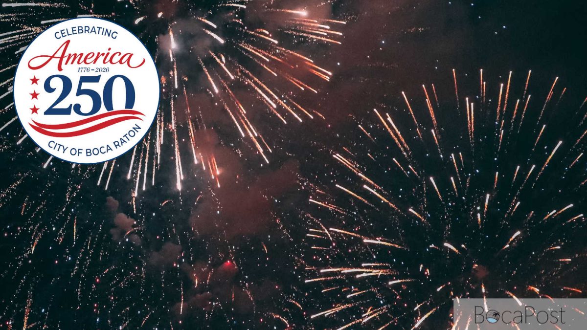 Fireworks Over Boca Raton During A Fourth Of July Celebration.
