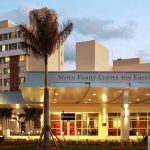 Exterior View Of Boca Raton Regional Hospital Building On Meadows Road In Boca Raton, Florida.