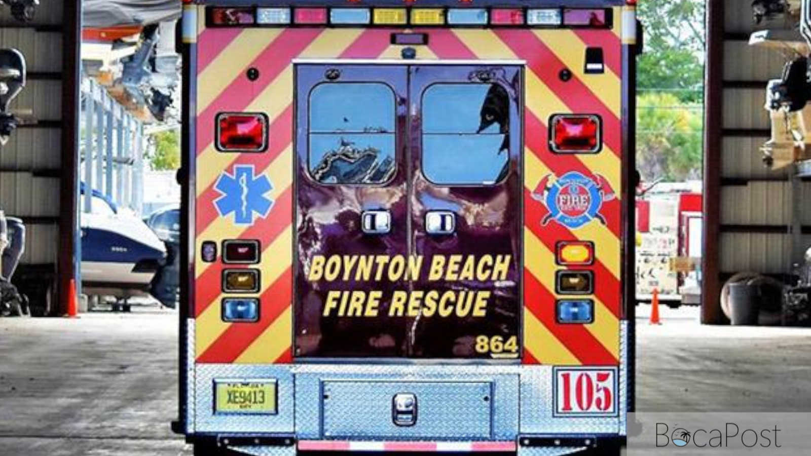 Boynton Beach Fire Rescue truck.