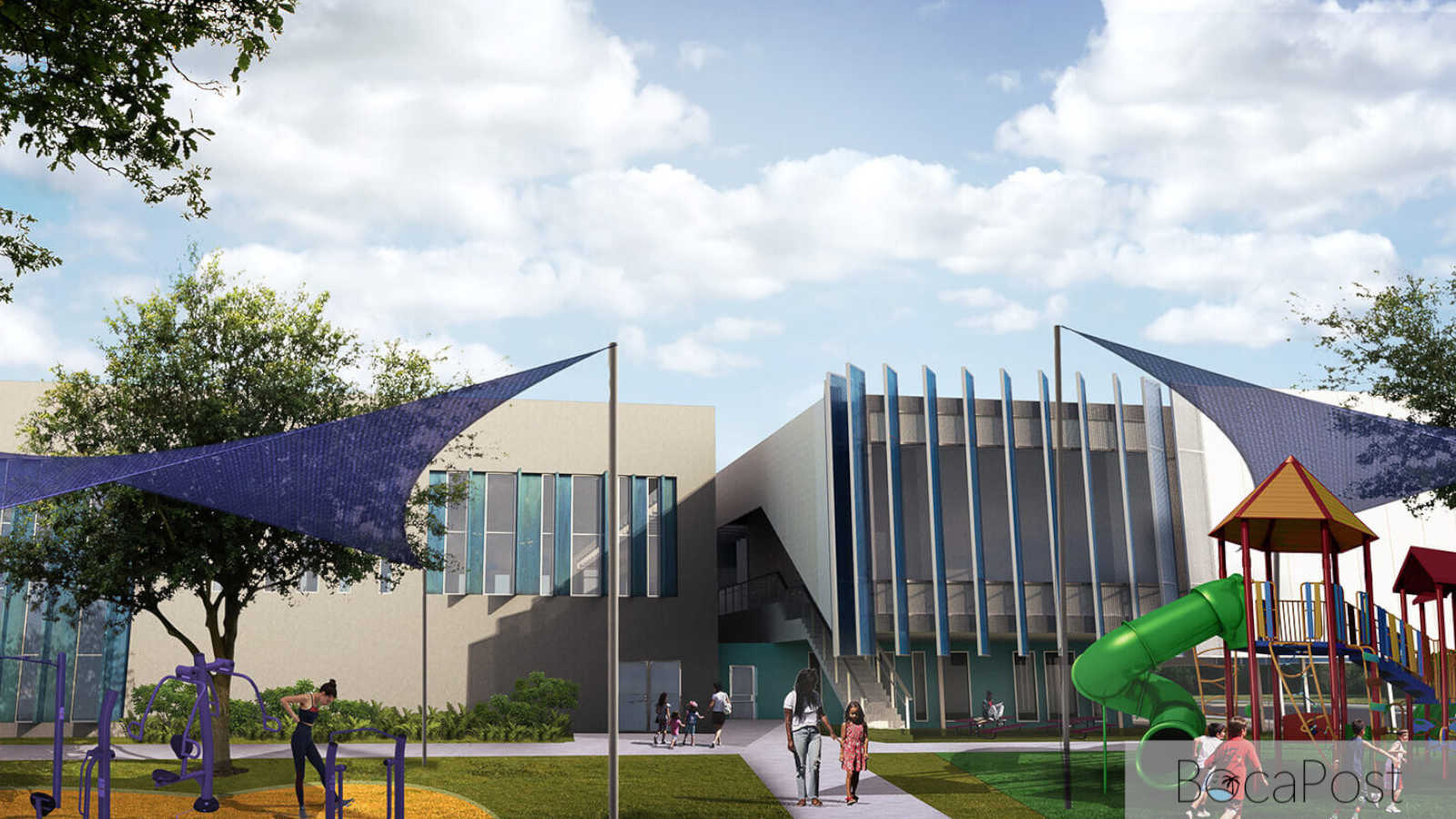 Rendering of the planned Pompey Park Recreation Center facility in Delray Beach.