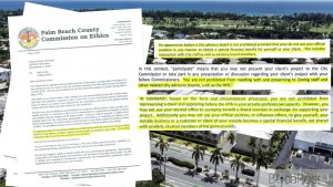 Palm Beach County Commission On Ethics Letter Addressed To Thomas Carney Regarding Voting Conflicts.