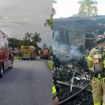 Palm Beach County Fire Rescue Crews At A Duplex Fire In Western Delray Beach.