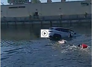 Bso Deputies Rescue Elderly Driver From Sinking Car In Pompano Beach Canal