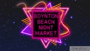 Promotional Graphic For The 2026 Boynton Beach Night Market At Centennial Park In Downtown Boynton Beach.