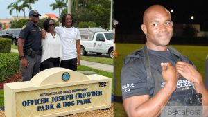 Signage At Officer Joseph Crowder Park And Dog Park At 792 Renaissance Commons Blvd. In Boynton Beach.