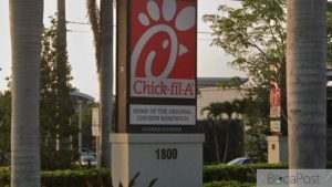 Exterior Of Chick-Fil-A Restaurant At 1800 South Federal Highway In Delray Beach, Florida
