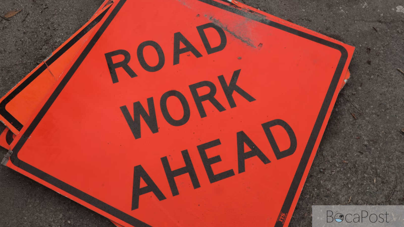 Florida’s Turnpike Widening Near Boca Raton Draws Resident Noise Concerns at FDOT Hearing Orange "Road Work Ahead" road construction sign (file photo).