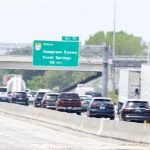 Empty Northbound Lanes Of Florida'S Turnpike Near The Sawgrass Expressway Interchange During A Gas Leak Closure.