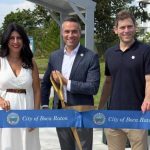 Boca Raton Mayor Andy Thomson And Four City Council Members Cutting A Ribbon At The Gopher Tortoise Preserve