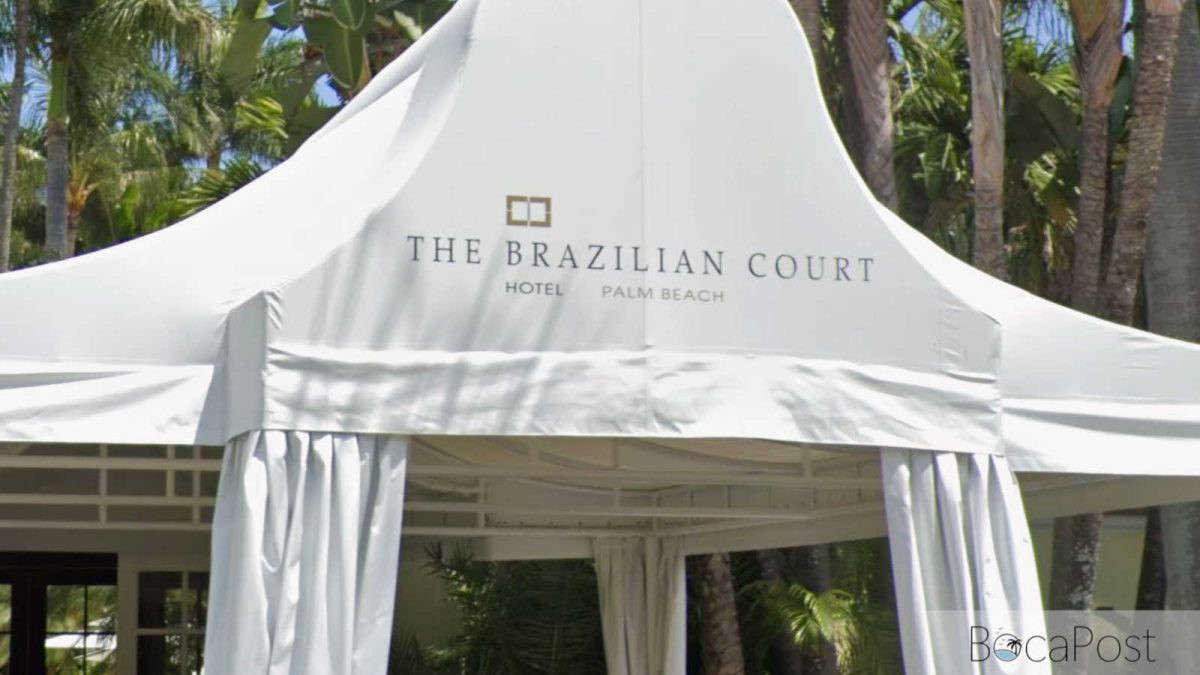 Exterior Of The Brazilian Court Hotel In Palm Beach, Florida.
