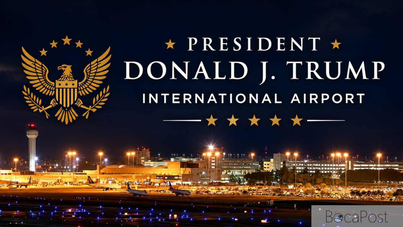 Palm Beach International Airport terminal in West Palm Beach, renamed President Donald J. Trump International Airport